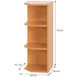 Konyhaszekrény, sarok, felső, balos, éger, LORA MDF NEW KLASIK W30N