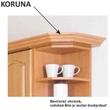 Felső konyhaszekrény, éger, balos, LORA MDF NEW KLASIK W40S