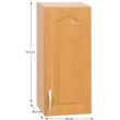 Konyhaszekrény, felső, égerfa LORA MDF NEW KLASIK W40/735