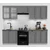 Linea Grey 240 cm konyhablokk