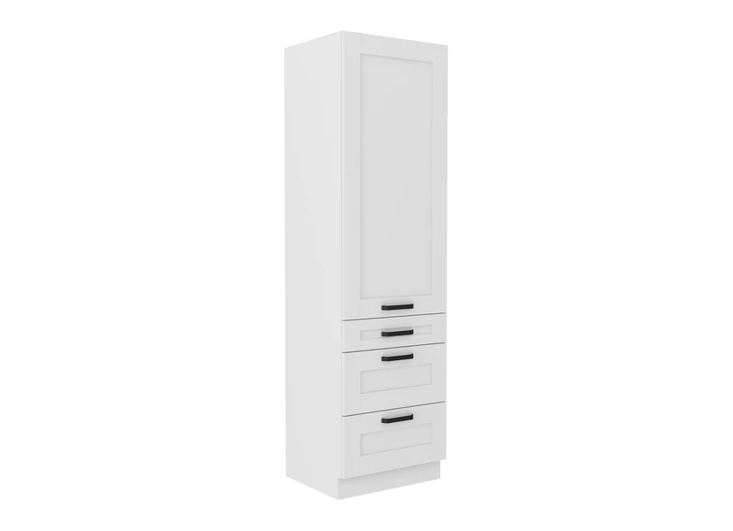 Magas szekrény, fehér, LULA 60 DKS-210 3S 1F