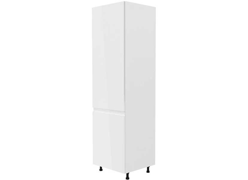 Élelmiszer szekrény, fehér/fehér extra magasfényű, balos, AURORA D60R