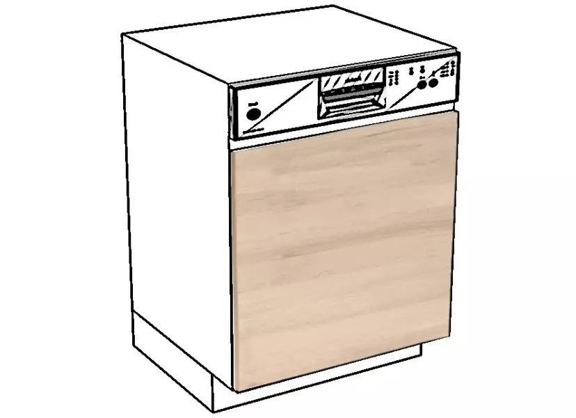 Juno BRW mosogatógép front – artisan bükk
