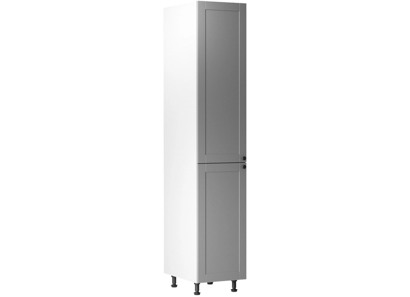Linea Grey D40SP-L alsó konyhaszekrény, bal, szürke / fehér